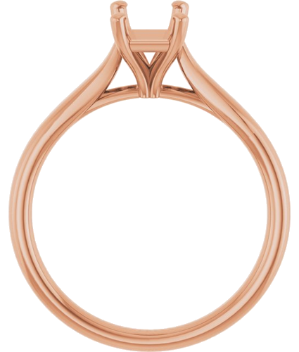 Sužadėtuvių Žiedas „Solitaire“ 585 Rožinis Aukso Emerald 7mm x 5mm (2)