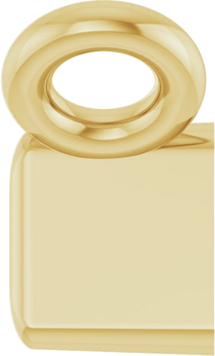 Pakabukas „Solitaire Channel-Set“ 14k yellow gold Straight Baguette 4.5mm x 2mm (3)
