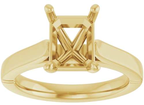 Sužadėtuvių Žiedas „Solitaire“ 14k yellow gold Emerald 9mm x 7mm (3)