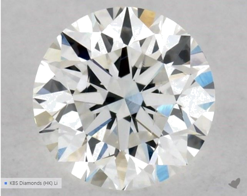 0.33 carat G-VVS2 Excellent cut Natūralus Round Deimantas (1)