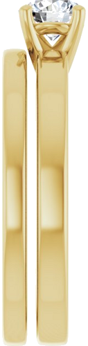 Sužadėtuvių Žiedas 10k yellow gold Round 4.8mm (9)