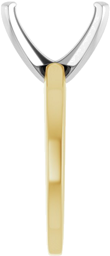 Sužadėtuvių Žiedas „Solitaire“ 14k yellow/white gold Emerald 11mm x 9mm (4)