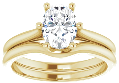 Sužadėtuvių Žiedas „Solitaire“ 14k yellow gold Oval 8mm x 6mm (8)