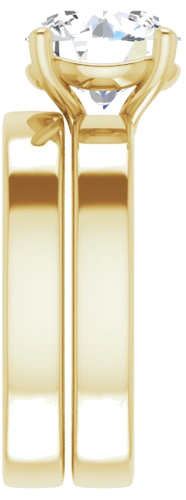 Sužadėtuvių Žiedas „Solitaire“ 585 Geltonojo Aukso Round 9mm (9)