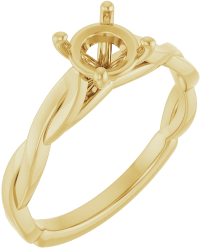 Sužadėtuvių Žiedas „Infinity-Inspired“ 14k yellow gold Round 6mm (1)