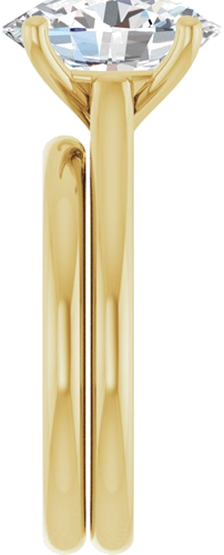 Sužadėtuvių Žiedas „Accented“ 10k yellow gold Oval 11mm x 9mm (9)