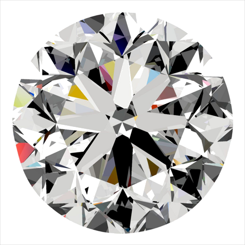 0.5 carat H-SI1 GD cut Natūralus Round Deimantas (1)
