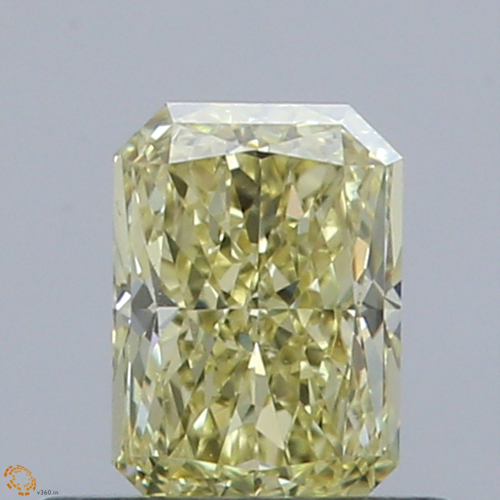 0.51 carat Fancy Yellow-VVS2 Natūralus Radiant Deimantas (1)