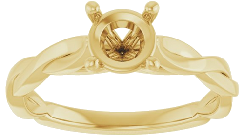 Sužadėtuvių Žiedas „Infinity-Inspired“ 14k yellow gold Round 6mm (3)