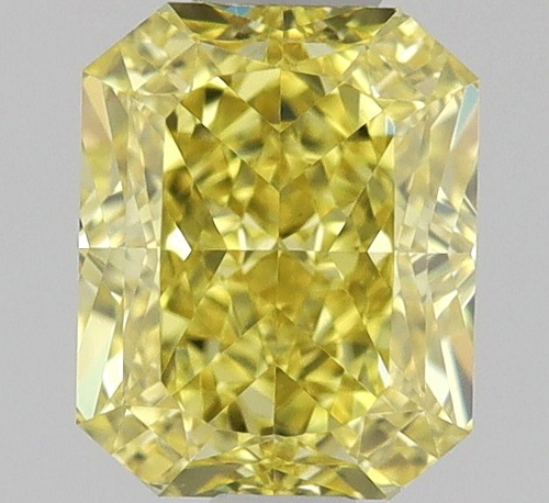 0.5 carat Fancy Vivid Yellow-VS1 Natūralus Radiant Deimantas (1)