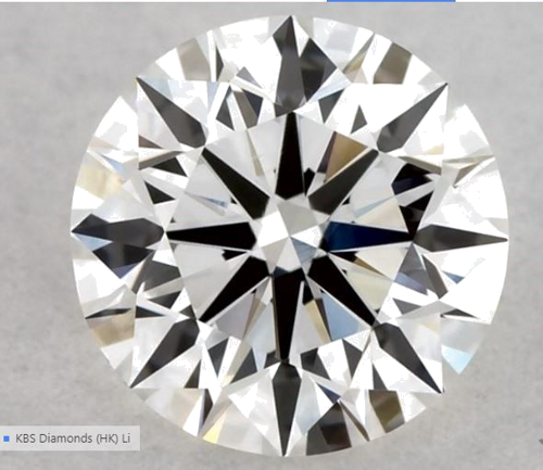 0.57 carat H-VVS2 Excellent cut Natūralus Round Deimantas (1)
