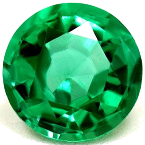 0.68 carat GREEN Round Smaragdas (1)
