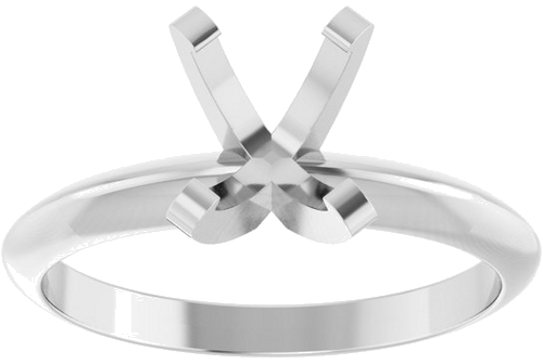 Sužadėtuvių Žiedas „Solitaire“ 585 Baltojo Aukso Oval 7.7mm x 5.7mm (3)