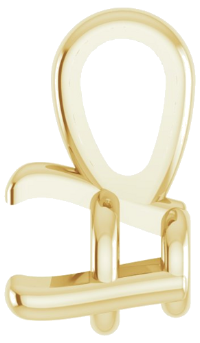 10K Yellow 2.5 mm Round  3-Prong Pendant Mounting (3)