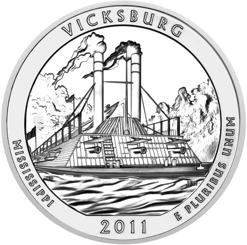 5 oz Vicksburg National Military Park 2011 USA silver coin (1)