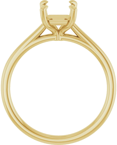 Sužadėtuvių Žiedas „Solitaire“ 417 Geltonojo Aukso Emerald 8mm x 6mm (2)