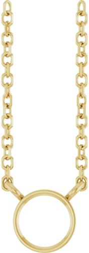 Pakabukas „Bezel-Set Solitaire“ 14k yellow gold Round 4.5mm (1)