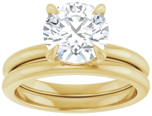 14K Yellow 8.2 mm Round Solitaire Engagement Ring Mounting (8)