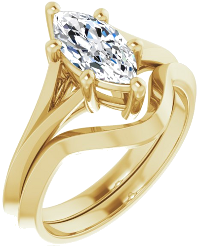 14K Yellow 10x5 mm Marquise Solitaire Engagement Ring Mounting (6)