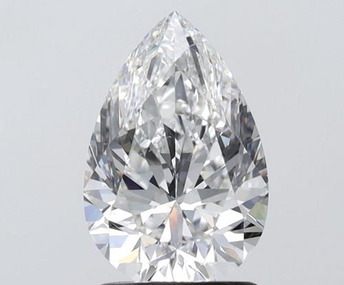 1.7 carat F-VS2 Natūralus Pear Deimantas (1)