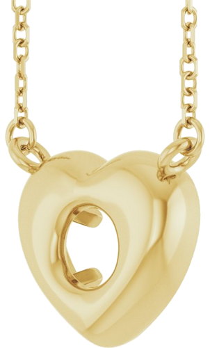 Pakabukas „Accented Heart“ 14k yellow gold Round 4.5mm (2)