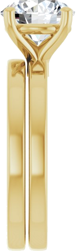 Sužadėtuvių Žiedas „Solitaire“ 14k yellow gold Round 8.2mm (9)