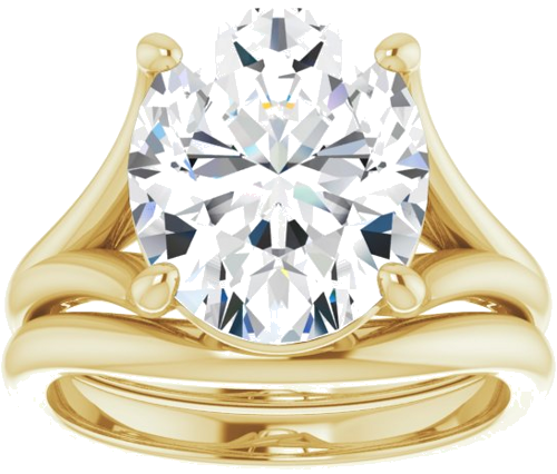 Sužadėtuvių Žiedas „Solitaire“ 18k yellow gold Oval 12mm x 10mm (8)