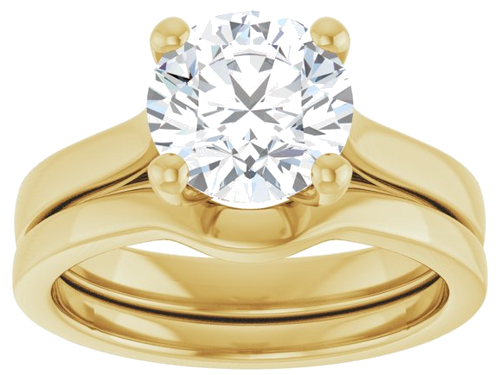 Sužadėtuvių Žiedas 18k yellow gold Round 8mm (8)