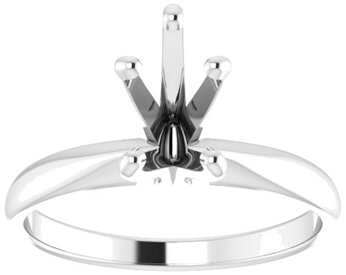 14K White 8.5 x 5.5 mm Pear Solitaire Engagement Ring Mounting (3)