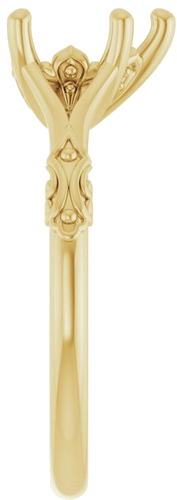 Sužadėtuvių Žiedas „Solitaire Sculptural“ 10k yellow gold Pear 8mm x 6mm (4)