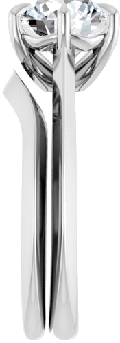 Platinum 8.2 mm Round Solitaire Engagement Ring Mounting (9)