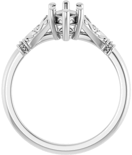 Sužadėtuvių Žiedas „Sculptural“ 14k white gold Marquise 10mm x 5mm (2)