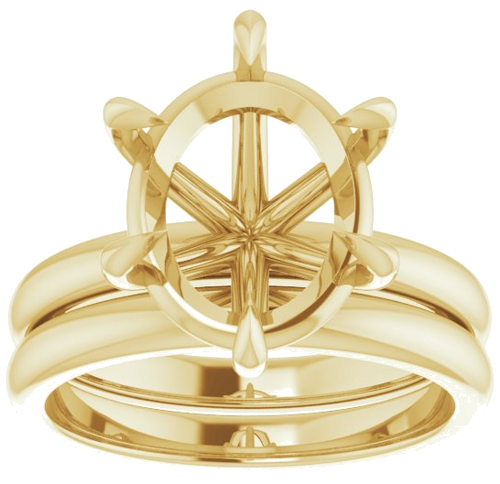 Sužadėtuvių Žiedas „Claw-Prong“ 10k yellow gold Oval 12mm x 10mm (8)