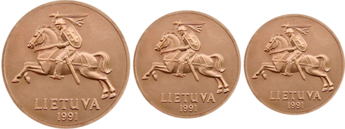 1991 Литва набор 10, 20, 50 центов (2)