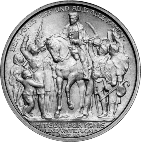 2 Marks Battle of Leipzig 1913 German Empire Silver Coin (1)