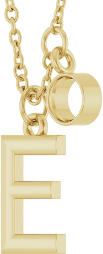 Pakabukas „Accented Initial“ 14k yellow gold Round 3mm (3)