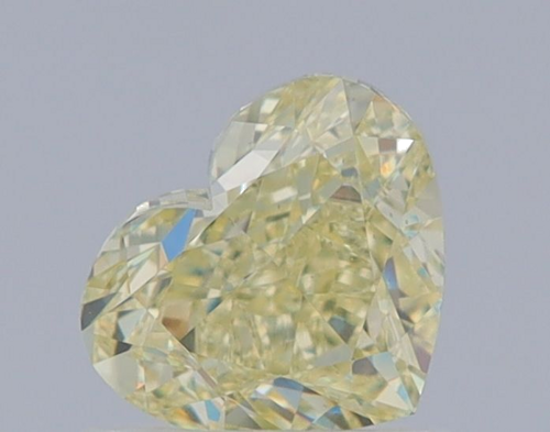 1.02 carat Fancy Light Yellow-VS2 Natūralus Heart Deimantas (1)