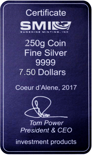 250 g Kuka Salu 2017 sudraba 7.50 dolāru monēta-stienis (3)