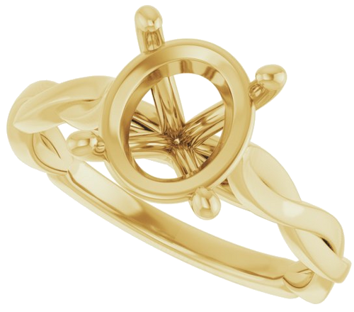 Sužadėtuvių Žiedas „Infinity-Inspired“ 14k yellow gold Oval 10mm x 8mm (5)