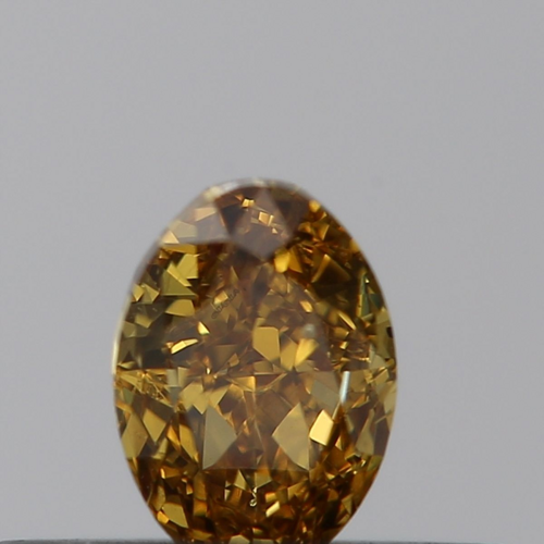 0.28 carat Fancy Deep Brownish Orangy Yellow-SI2 Natūralus Oval Deimantas (1)