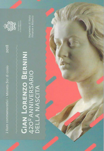 2018 San Marinas Bernini 2 eurų moneta (4)