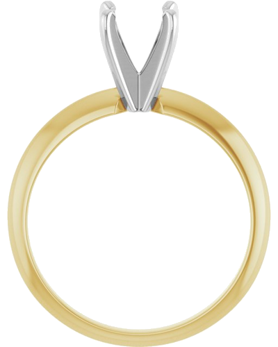 Sužadėtuvių Žiedas „Light Solitaire“ 750 Geltonojo Aukso Ir 950 Platinos Round 6mm x 6.6mm (2)