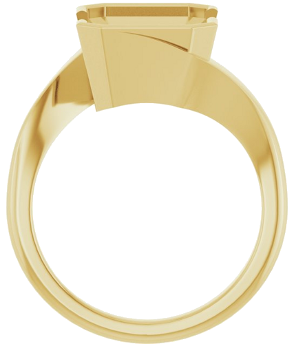 Sužadėtuvių Žiedas „Half-Bezel Solitaire“ 14k yellow gold Emerald 11mm x 9mm (2)