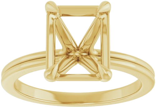 Sužadėtuvių Žiedas „Claw-Prong Solitaire“ 14k yellow gold Emerald 9mm x 7mm (3)