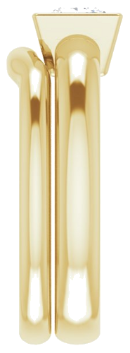 Sužadėtuvių Žiedas „Bezel-Set Solitaire“ 14k yellow gold Square 5mm (9)