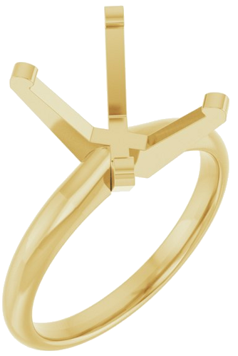 Sužadėtuvių Žiedas „Solitaire“ 14k yellow gold Emerald 10mm x 8mm (1)