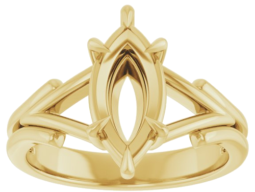 Sužadėtuvių Žiedas „Claw-Prong Solitaire“ 14k yellow gold Marquise 12mm x 6mm (3)
