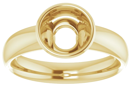 Sužadėtuvių Žiedas „Bezel-Set Solitaire“ 585 Geltonojo Aukso Round 7.4mm (3)