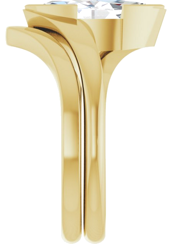 Sužadėtuvių Žiedas „Half-Bezel Solitaire“ 14k yellow gold Marquise 12mm x 6mm (9)