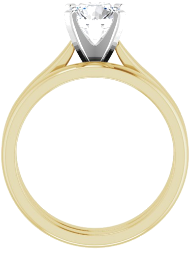 Sužadėtuvių Žiedas „Solitaire“ 14k yellow/white gold Round 7mm (6)